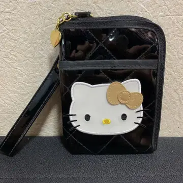 헤이세이 당시 물품 헬로키티 산리오 에나멜 퀼팅 파우치