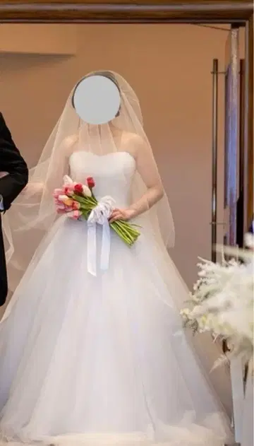 화이트 얇은 명주 그물 웨딩 베일