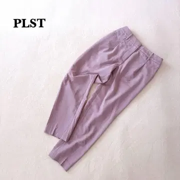 플라스테 데파드 팬츠 S 라벤더 핑크 슬림 핏 오피스