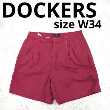 243 DOCKERS 버건디 숏팬츠 W34