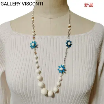 GALLERY VISCONTI 롱 목걸이 실버 컬러