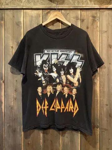 KISS 40주년 기념 티셔츠 Def Leppard 밴드 티셔츠