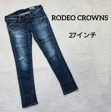 RODEO CROWNS 로데오 크라운 리본 데미지 가공 27인치