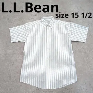 243 L.L.Bean 스트라이프 반팔 워크 셔츠 15 1/2