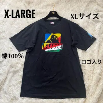 X-LARGE 엑스라지 라지 반팔 티셔츠 블랙 로고 XL