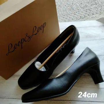 Loops&Loop 블랙 펌프스 24cm 3E