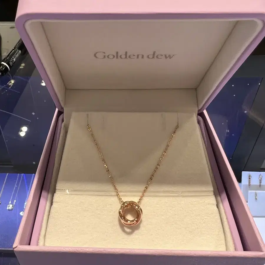 [Golden dew] 18K Gold☆Du Origin 3 Necklace GOLDEN DEW | 골든듀 Golden Dew Dual Shine 3 (Pair) Necklace