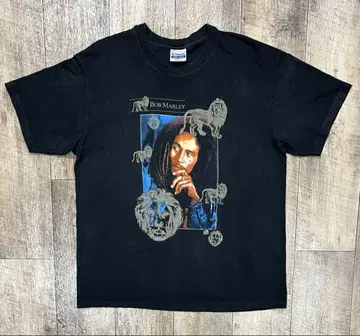 90'S BOB MARLEY 양면 프린트 싱글 스티치 T USA 제작