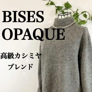 고급 캐시미어 블렌드 BISES OPAQUE 니트 터틀넥