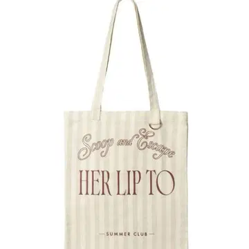 herlipto ScoopandEscapeTote beigestripe