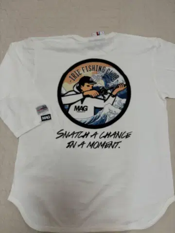 IRIE FISHING CLUB 7부 소매 티셔츠 화이트 XL 새상품