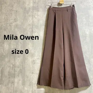 Mila Owen 하이 웨스트 와이드 팬츠 벨트 루프 디자인