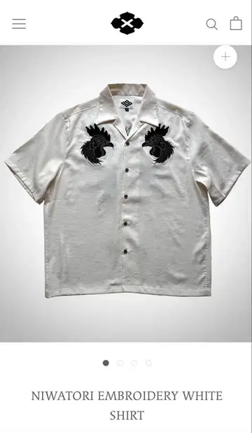 GAKKIN NIWATORI EMBROIDERY WHITE SHIRT