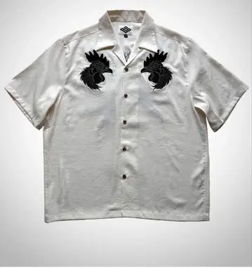 GAKKIN NIWATORI EMBROIDERY WHITE SHIRT
