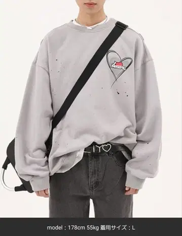 Splashink hand painted love logo sweater