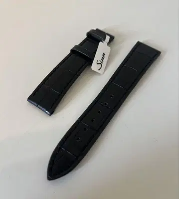 Sinn 가죽 벨트 19mm 블랙 블랙 카프 가죽