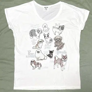 mable sud 마블슈드 개 dog 자수 티셔츠 반팔