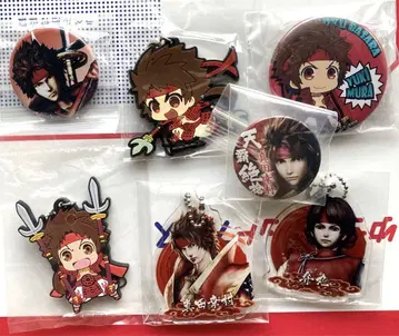 전국 BASARA 사나다 유키무라 캔뱃지 러버 스트랩 아크릴 키링