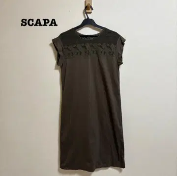 새상품급 스카파 플라워 자수 레이스 원피스 프렌치 슬리브