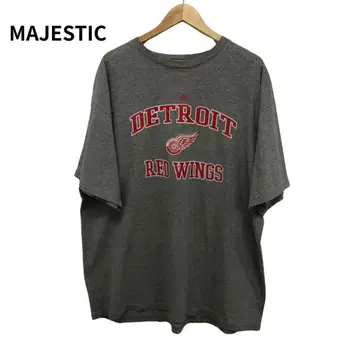 마제스틱 DETROIT RED WINGS 티셔츠 프린트 로고