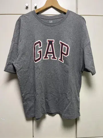 GAP 그레이 로고 프린트 티셔츠 M