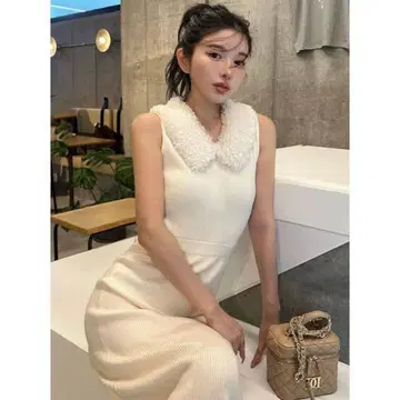 Darich 푸들 퍼 니트 롱 원피스