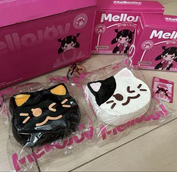 Mellojoy 스퀴즈 구구 토스트 시리즈 검은 고양이 턱시도 고양이