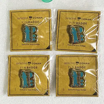 명탐정 코난 코난 탐정사 한정판 소년 탐정단 핀 배지 DB 배지 4개