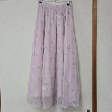 노엘라 작은 꽃 부케 자수 롱 스커트