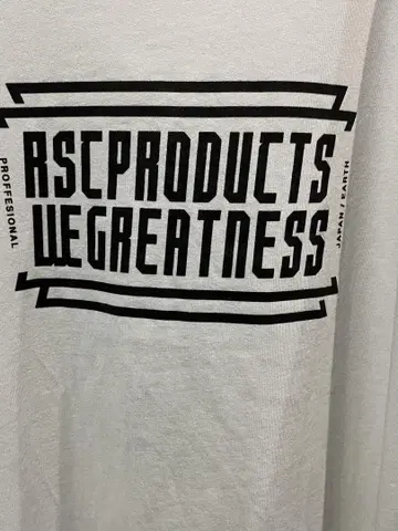 rsc products WEGREATNESS 티셔츠 화이트 XL 사이즈
