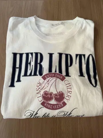 Her lip to Classic Cherry Tee