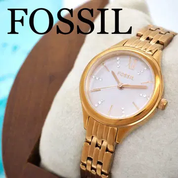 470 FOSSIL 쉘 다이얼 여성용 시계 핑크 골드 심플