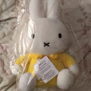 미피 봉제 인형 화이트/옐로우 컬러