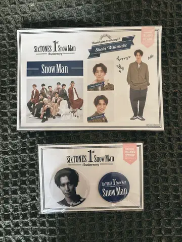 Snow Man 와타나베 쇼타 스티커 캔뱃지 세트