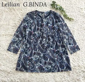 Leilian 레리안 G.BINDA 페이즐리 블라우스 올 패턴 프릴
