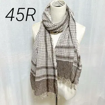 45R 45rpm 인도 카디 빅 사이즈 스톨 코튼 브라운