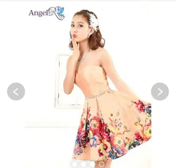 AngelR 네이비 플라워 프린트 드레스