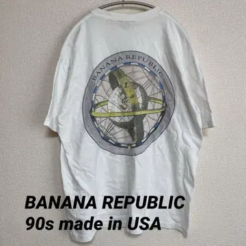 90년대 BANANA REPUBLIC USA 제작 지구본 티셔츠