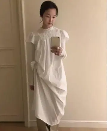 smoothmood 화이트 롱 스커트