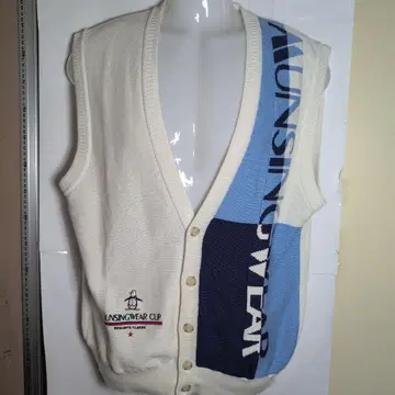새상품급 MunsingWear 베스트 조끼 먼싱웨어 남성용 L 면 화이트