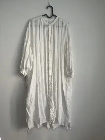 UNIVERSAL TISSU 프렌치 린넨 원피스 셔츠 드레스 화이트