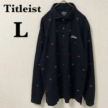 타이틀리스트 타이틀리스트 긴팔 셔츠 피케 셔츠 자수 블랙 L