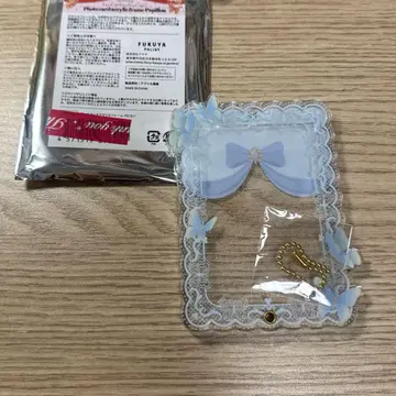 후쿠야 파피용 스카이블루 라이트 블루 포토 카드 아크릴 프레임