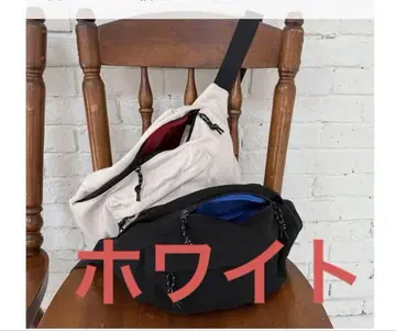 시마무라 오카다 유리 바디백 화이트