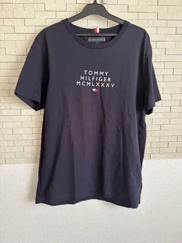 TOMMY HILFIGER 로고 티셔츠 L 네이비