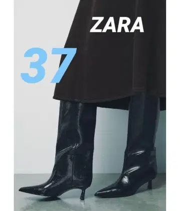 ZARA 키튼힐 부츠 롱 부츠