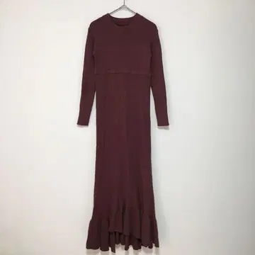 GRL 맥시 원피스 엘레강트 예쁜 긴팔 리브