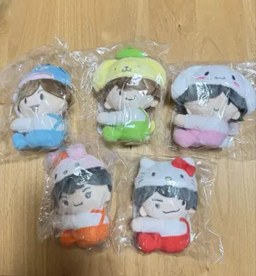 나니와단시 산리오 콜라보 봉제 인형 5종 세트