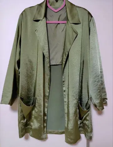 MARTE Silky Over Jacket 그린 sahara