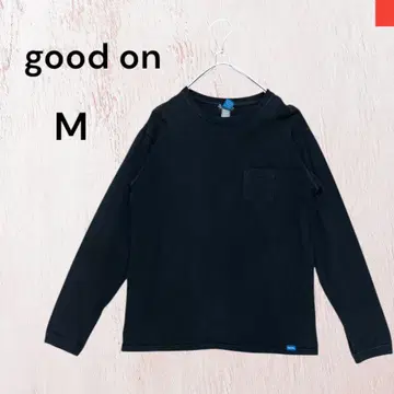 good on 굿온 롱T 긴팔 블랙 일본제 롱 슬리브 M